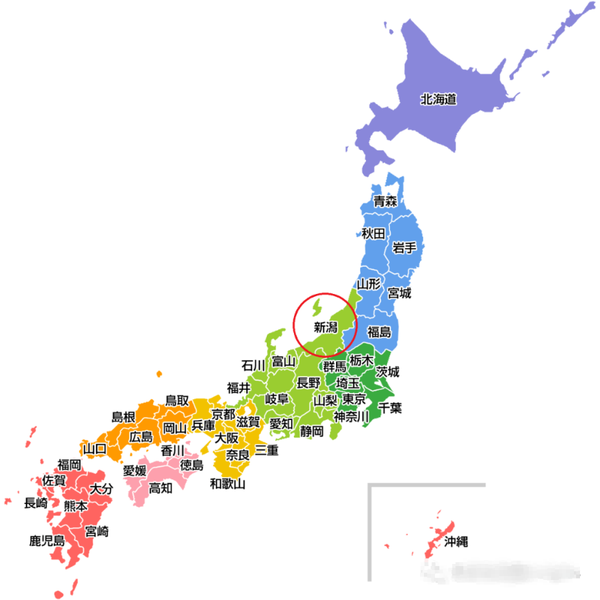 *日本地图-新潟地理位置