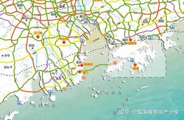 香海西延线,珠海机场北延线…省高速路规划出炉,珠海8