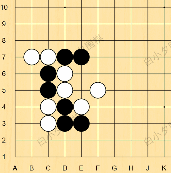图1 图2 图3 在实际下棋过程中,如果我们是白棋,黑1扑了之后,就不