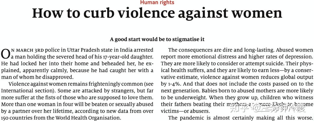 文章标题:how to curb violence against women如何遏制针对女性的