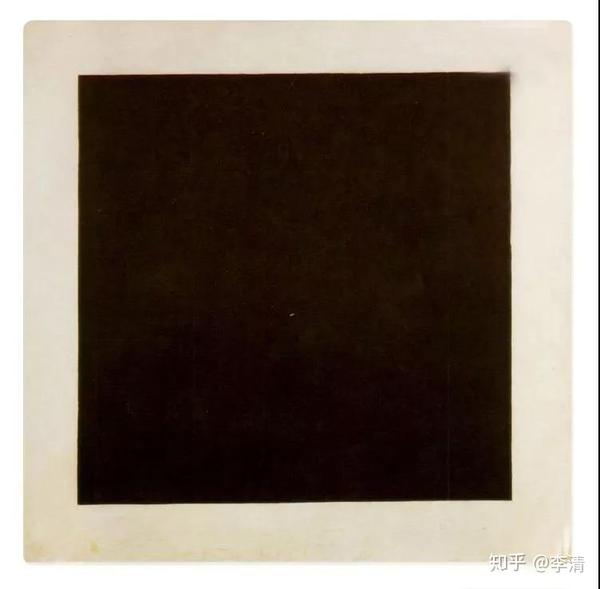 《白底上的黑色方块》1915. 油画,,79x79 cm