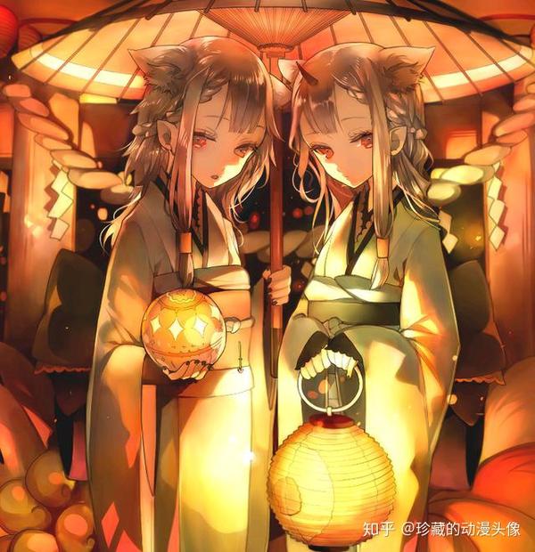 二次元和风动漫壁纸:好闺蜜系列,一起笑,一起成长真好!