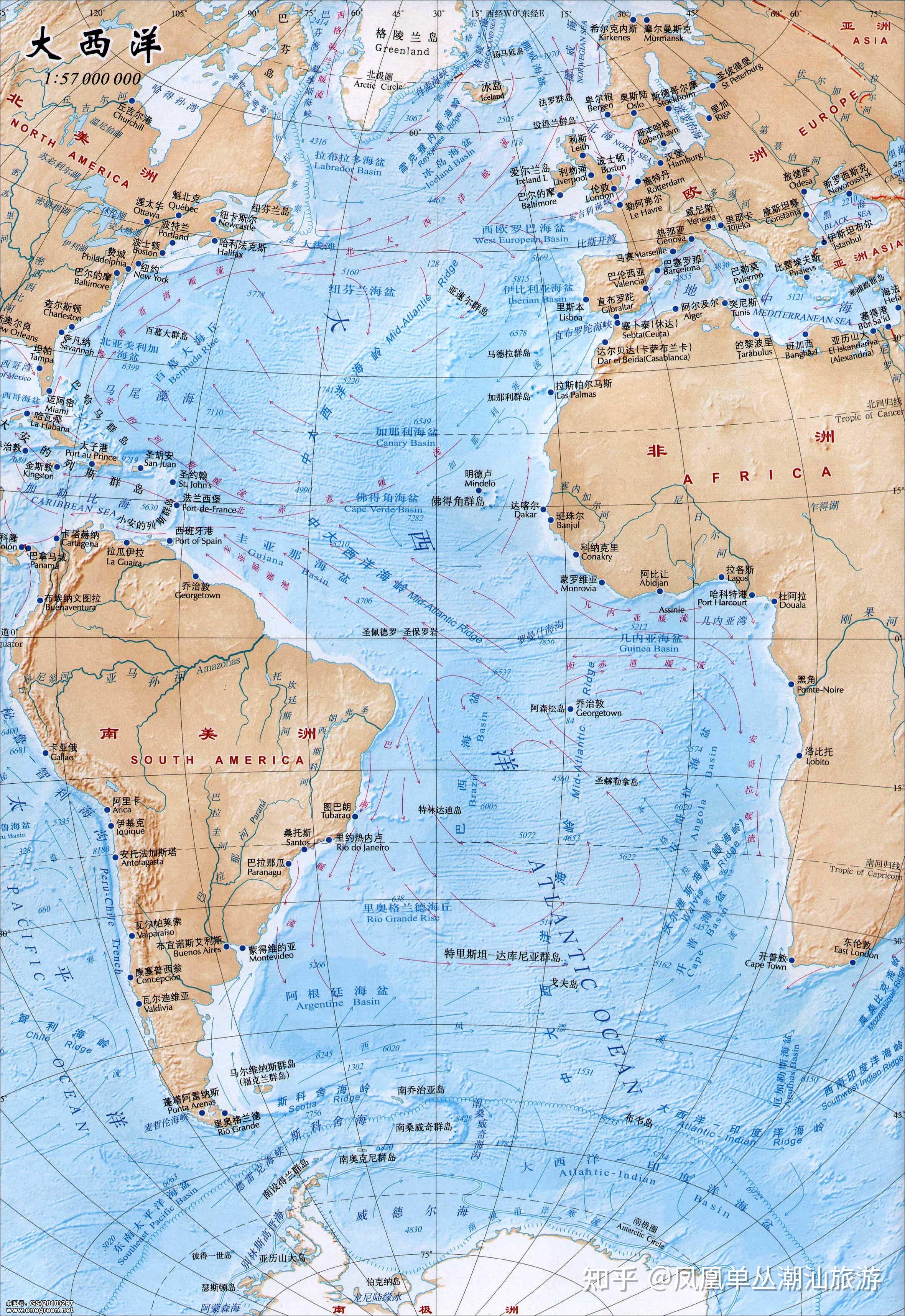 世界四大洋高清地图和介绍可收藏下载