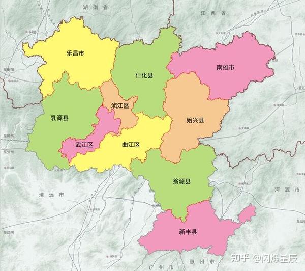 韶关市地图(来源:http://sg.bendibao.com/)