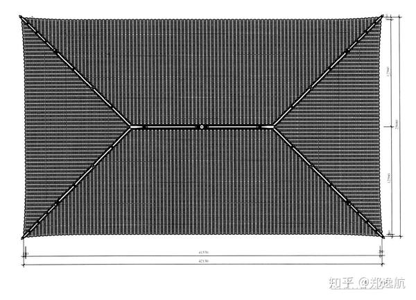 佛光寺东大殿屋顶俯视图