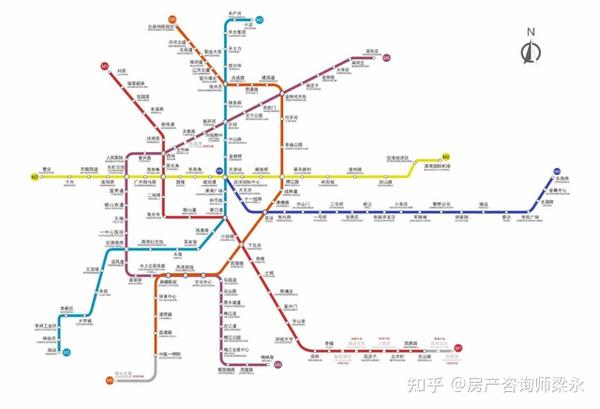 关于天津地铁,现在运行的线路图如下图所示,第二图是未来规划图,虽然