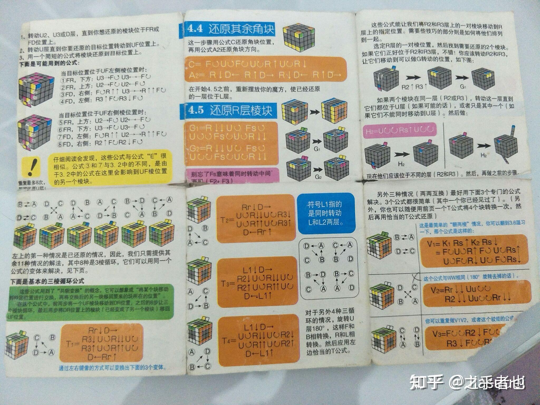 有人知道非降阶法还原四阶魔方的方法吗