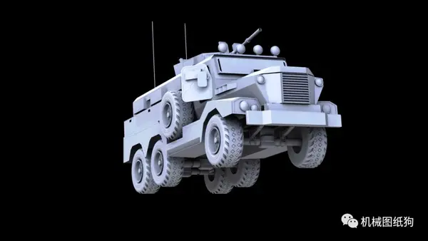 【武器模型】military apc gasha装甲车模型3d图纸 solidworks设计