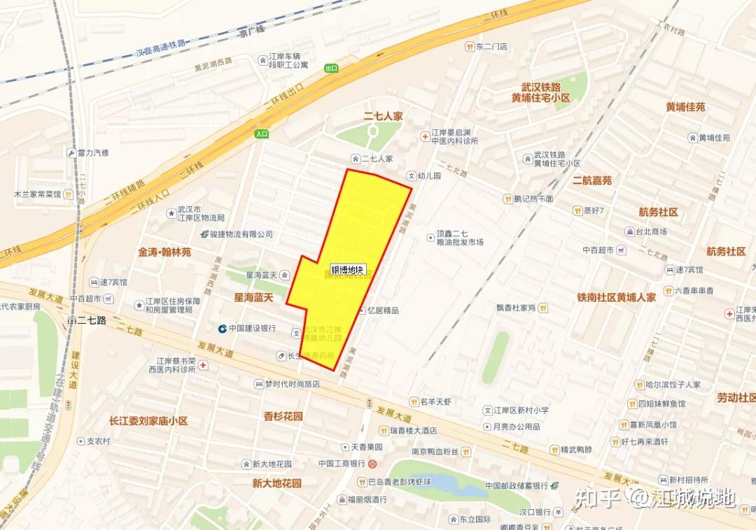 黑泥湖路与二七路交汇处01-银博地块武汉市二批次集中供地(江岸区)