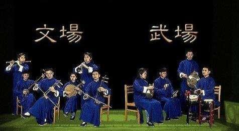 京剧乐队是由打击乐器和管,弦乐器组成的.