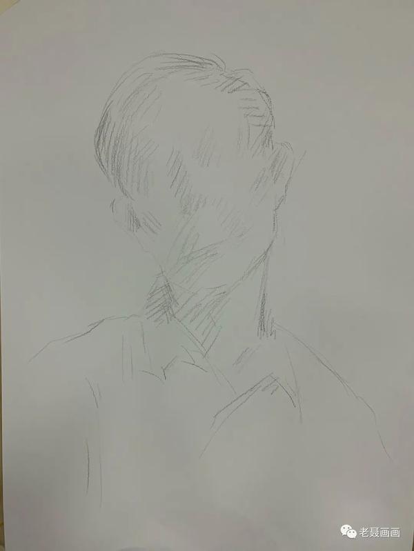 素描男老年示范——带图详细步骤图