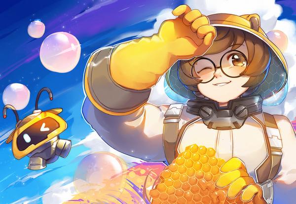 高清大图戳>>守望先锋 周美灵 同人图 插画 壁纸 高清大图戳>>守望