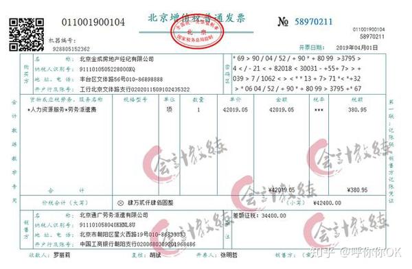 (这笔会计分录并不难,但是可以学习一下,劳务派遣行业是如何开具发票