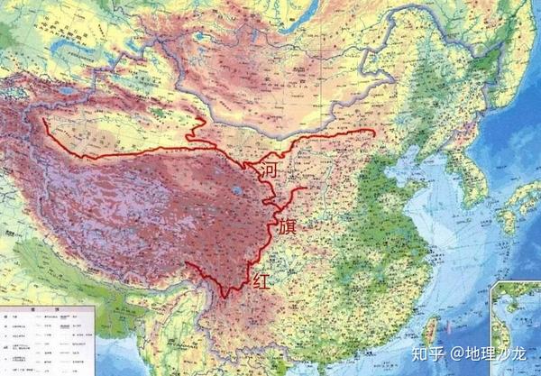 红旗河示意图 第二个方案就是在我国青藏高原东南部的雅鲁藏布江取水