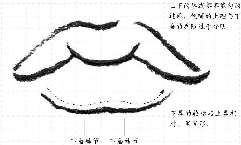 素描入门五官嘴巴的画法步骤讲解