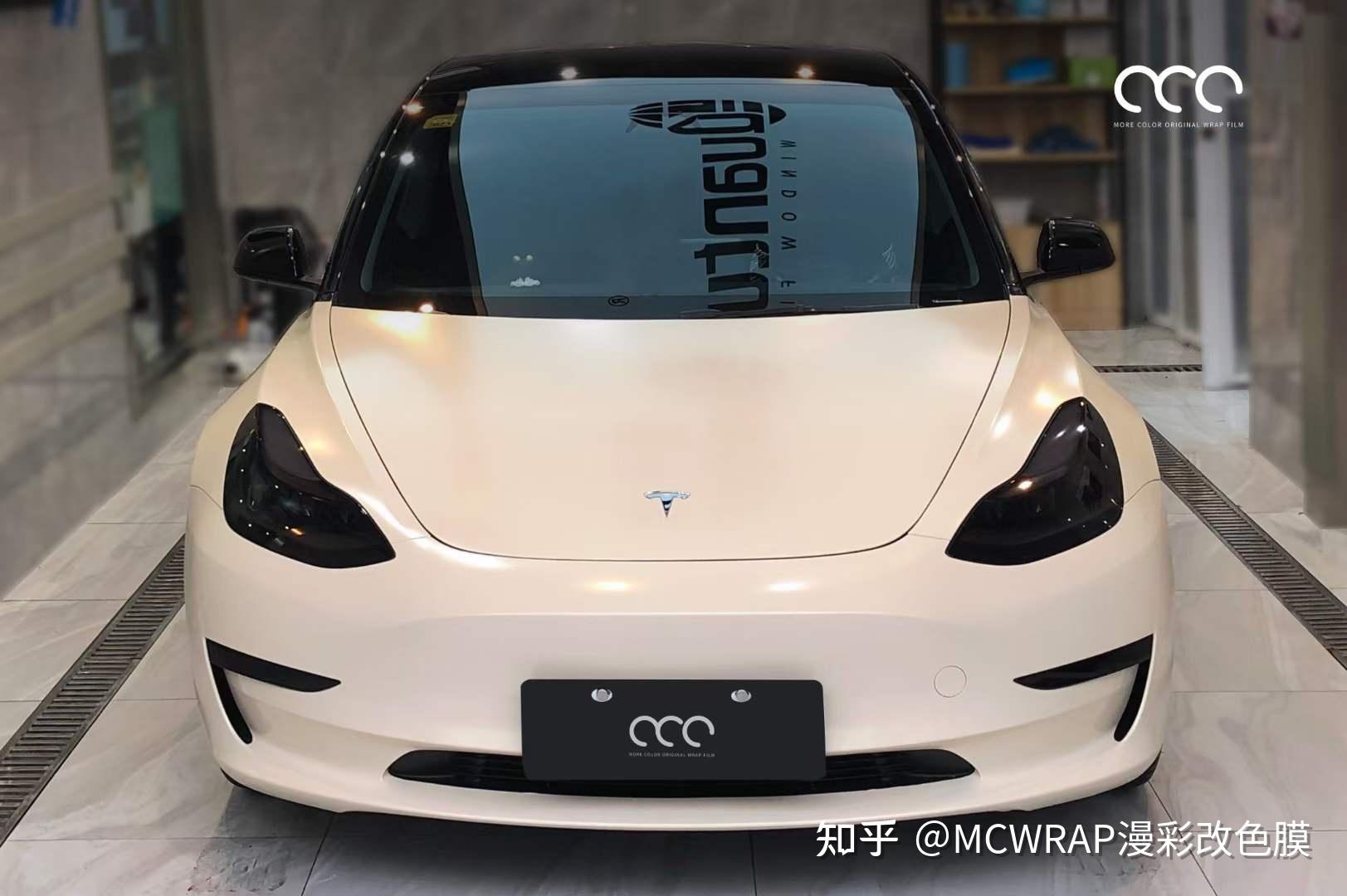 特斯拉model3汽车贴膜mcwrap漫彩陶瓷沙漠黄