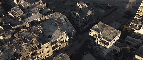 after months of intensive bombing by syrian and ru