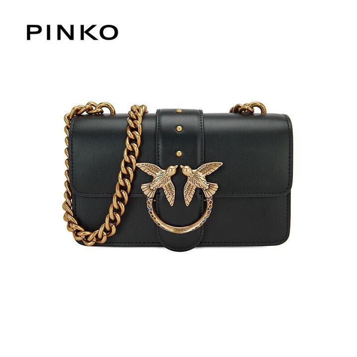 pinko 21ss春夏款 奢侈品 女士经典铆钉装饰链条迷你单