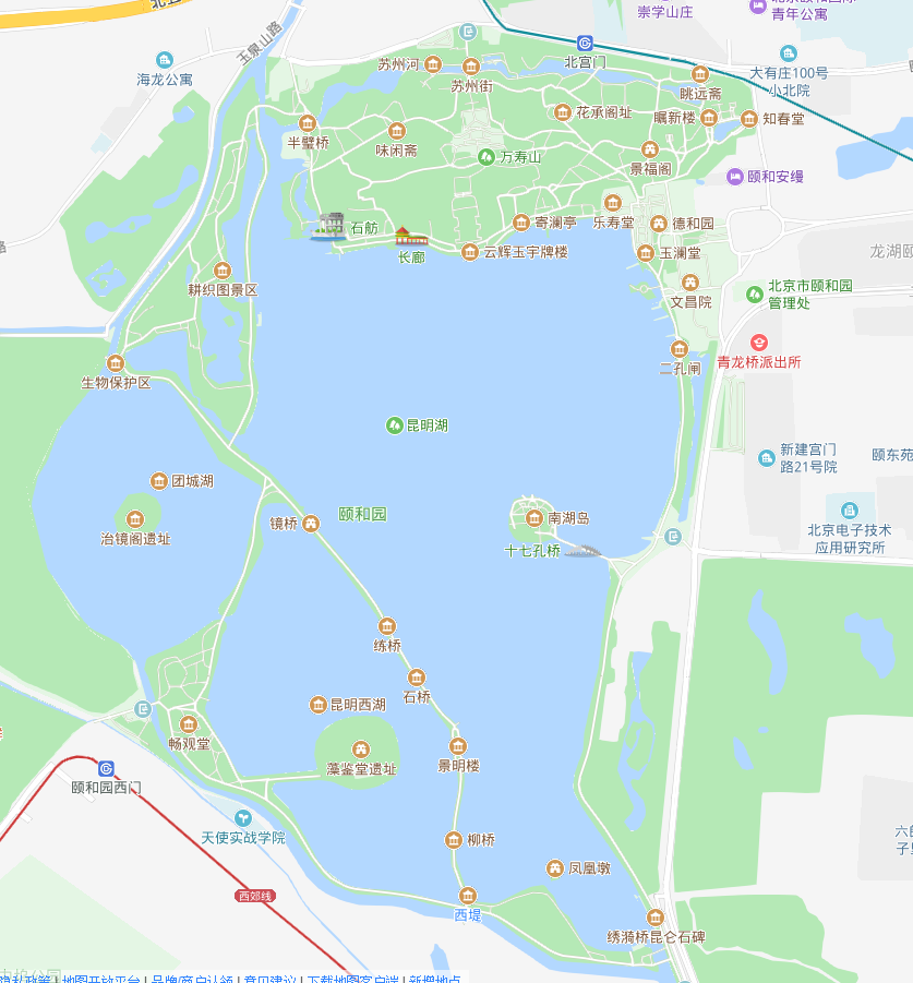 文昌院苏州街佛香阁,德和园,西堤万寿山北京颐和园石舫昆明湖十七孔桥