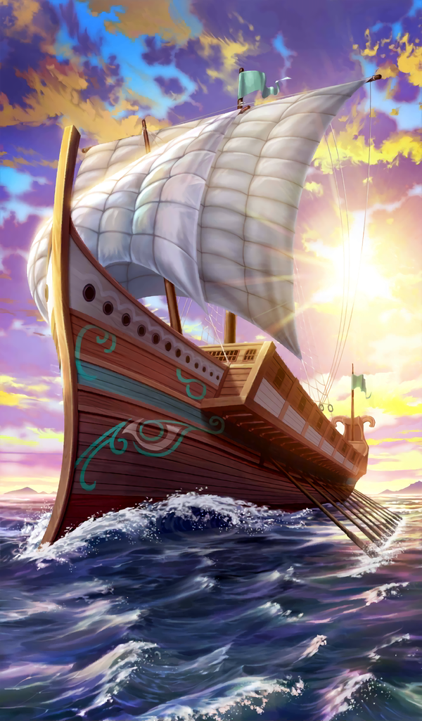 三星礼装"继而扬帆起航",立绘中的船就是阿尔戈号