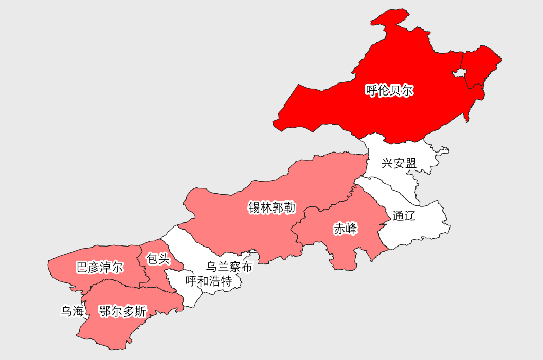 我们右键点击内蒙古行政区划进入属性面板,在左侧选项中选择标注,在