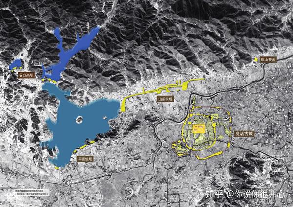 图一:良渚古城及外围水利系统(浙江省文物考古研究所供图)