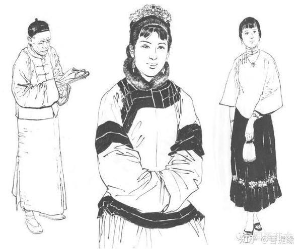 近代人物的服饰,发型