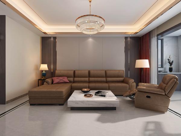 客厅沙发背景墙木饰面与硬包的结合,更加的时尚前沿