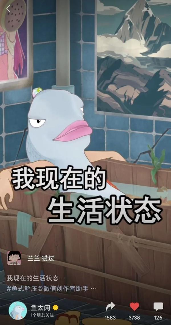△「鱼太闲」视频号视频内容