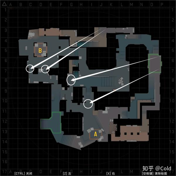 csgo地图mirage全分析(7)默认慢攻"一线烟"夹a