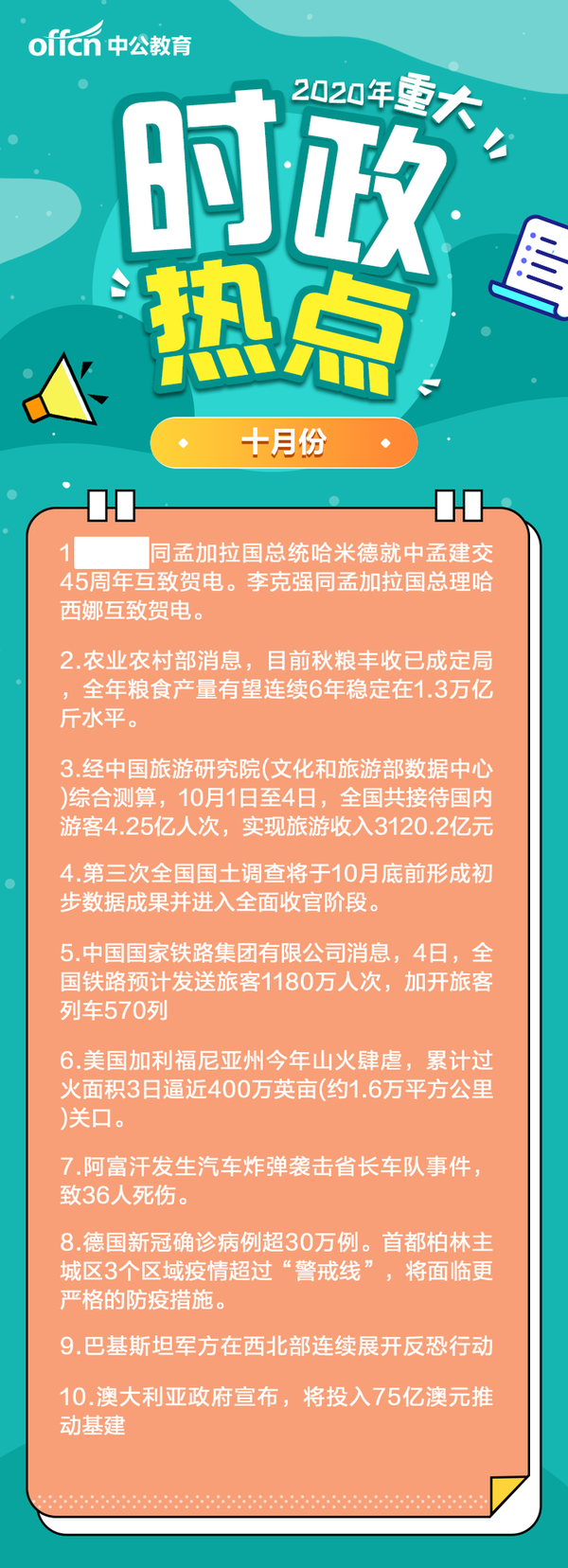 2021年的到来意味着新的考试也离得不远!时政热点都备起来!