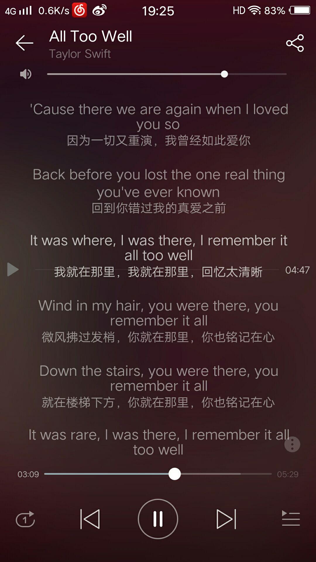 如何评价taylorswift的单曲alltoowell