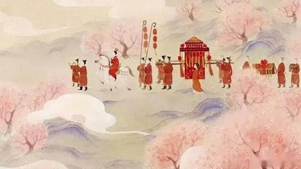 婚礼古画    图片源自网络