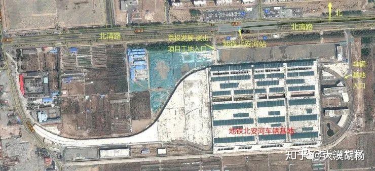 图1 地铁北安河车辆基地卫星图图2 北安河车辆基地总图(图片引用自