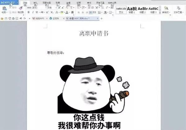 每日囧图|一份骚气的离职申请书:领导你这点钱,我很难