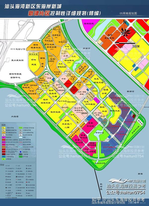 专门制作了以下四大图表: 1· 东海岸新城和南滨新城的高清规划图; 2