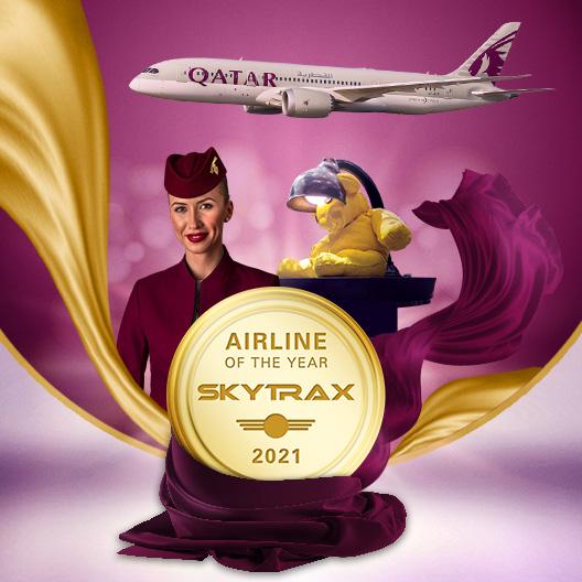 卡塔尔航空被skytrax评为"2021年度最佳航空公司" 成史上首家六度获得