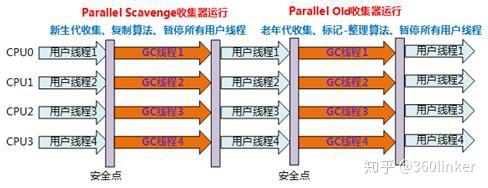 parallel scavenge/parallel old收集器工作过程图