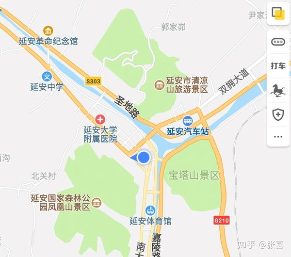 延安市内主要为红色旅游景点.
