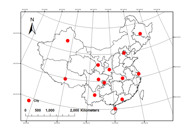 基于arcgis绘制采样点地图