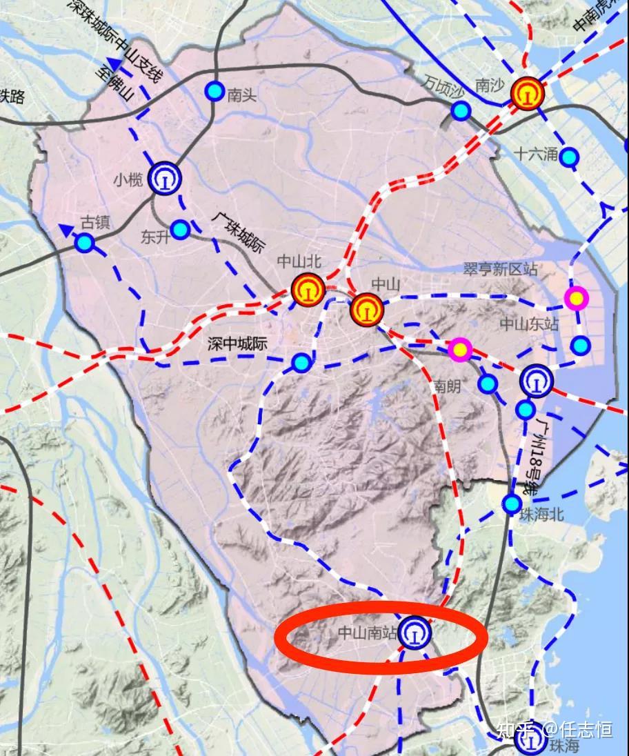 中山重磅规划广州18号线经坦洲翠亨成交通王深圳城际通小榄