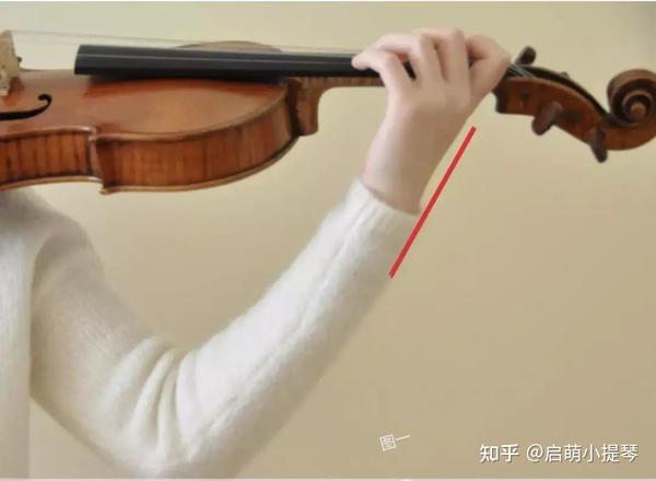 小提琴左手持琴正误对比图