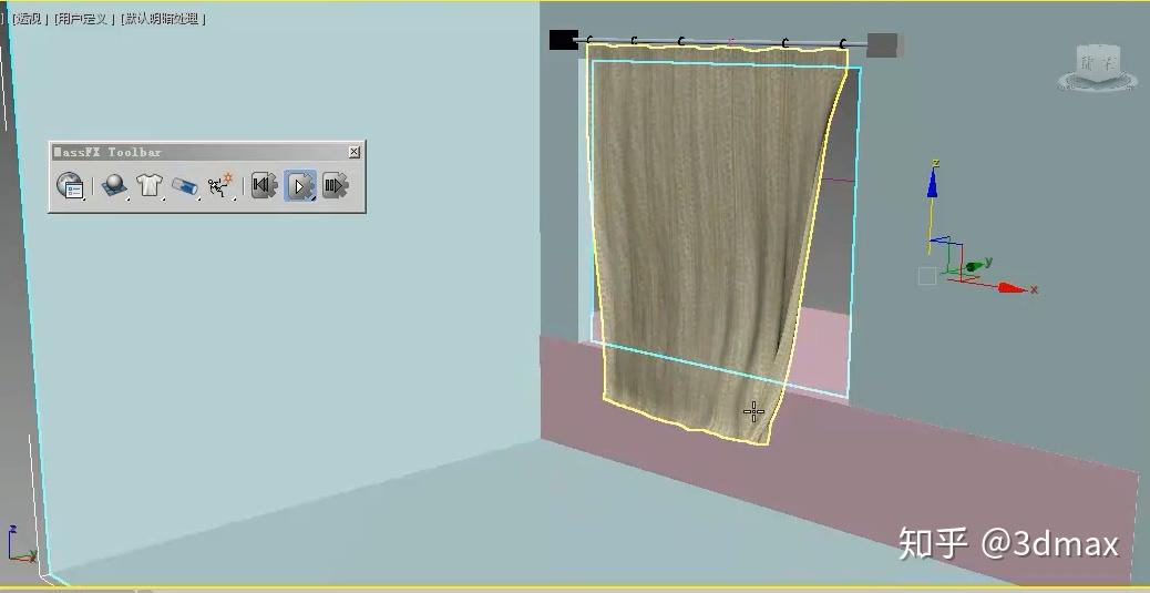 3dmax风吹动窗帘制作