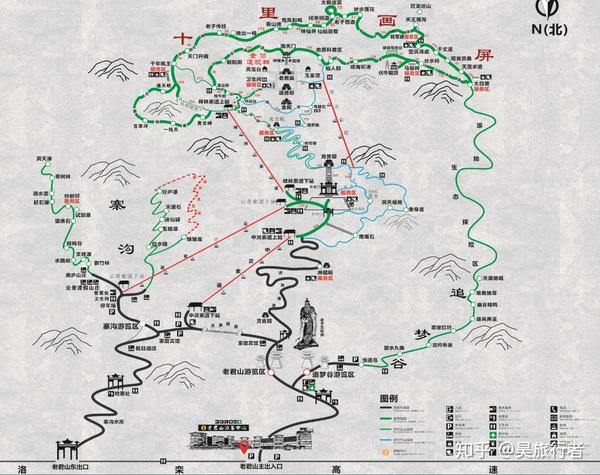 老君山代表景观 /金顶道观群/ 建议观赏点:道德府前广场,马鬃岭,玉皇