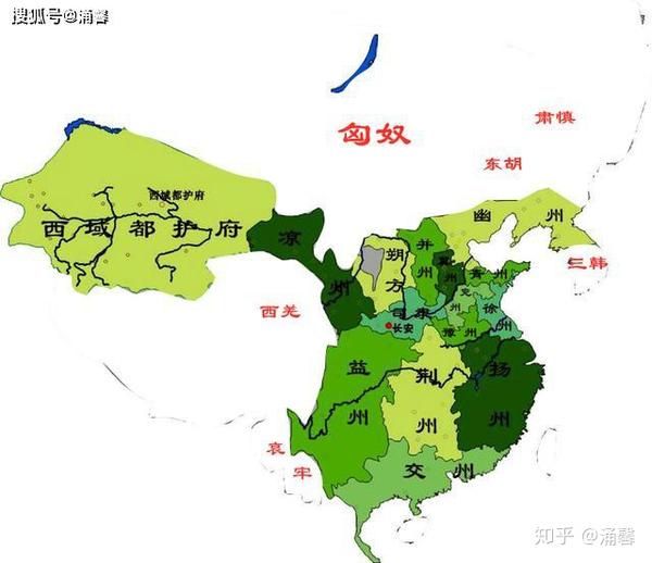 汉朝行政区划地图