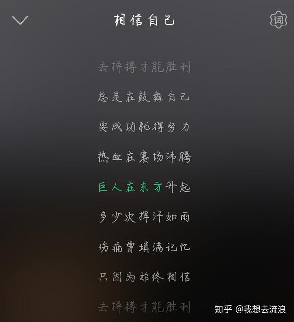 必须是《相信自己》了