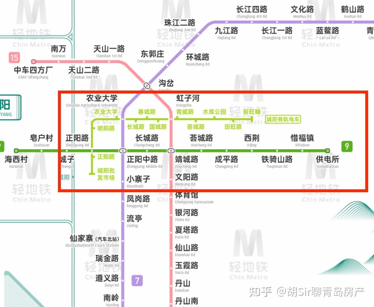 那就是城阳的"有轨电车",贯穿城阳区横向第二大道——春阳路.