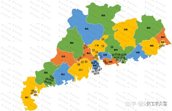 根据对近60家相对规模的石化企业分布来看,广东省的石化产业格局存在