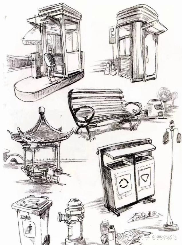 美术生从此不再怕速写场景没东西画(干货)