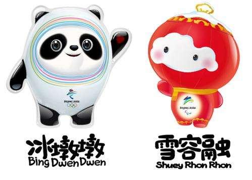 北京冬奥会吉祥物名为"冰墩墩",形象来源于国宝大熊猫.